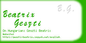 beatrix geszti business card